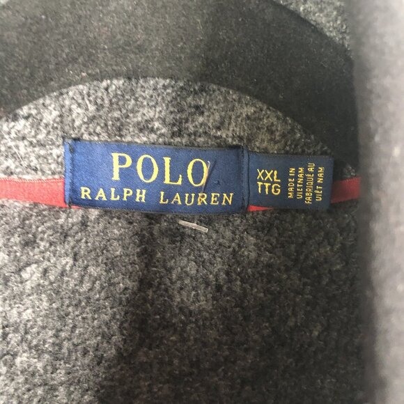 Polo Ralph Lauren Vest Mens 2xl Gray Full Zip Fleece Pony Preppy Waistcoat - Picture 6 of 16